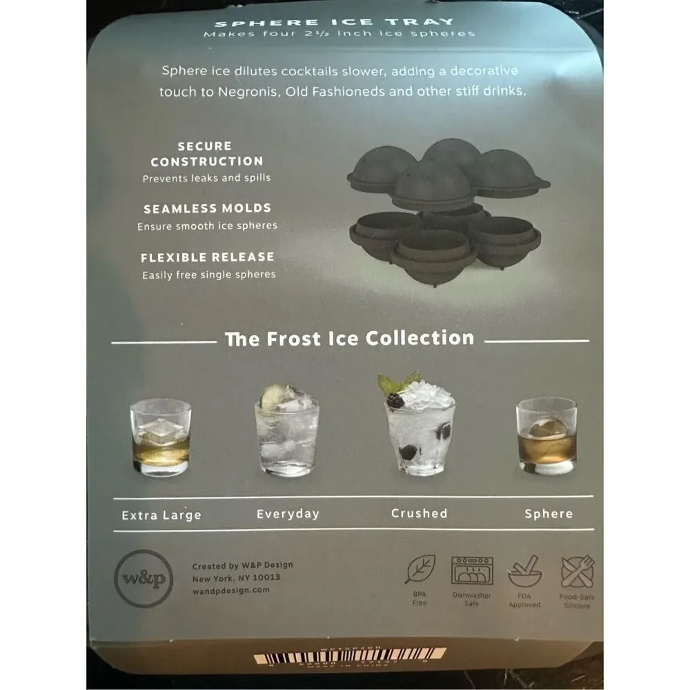 🆕 W&P Design Peak Ice Works Sphere Ice‎ Tray